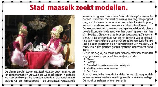 Maaseik zoek modelle Maaseik Informatief augustus 2014