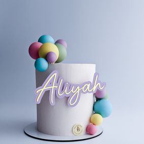 Torte, 1. Geburtstag, Mädchen, Ballons