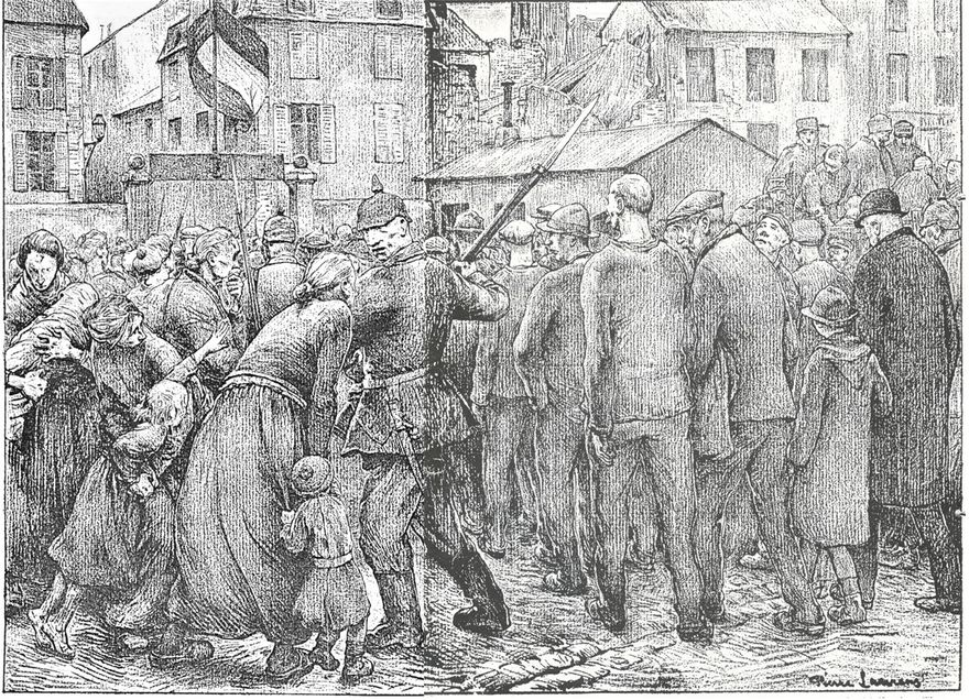 Prisonniers civils à Péronne, 2 octobre 1914 par Pierre Laurens