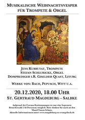 Musikalische Weihnachtsvesper 20.11.2020