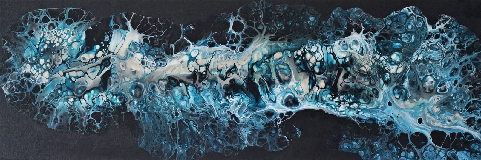 Splashing waves acrylic art