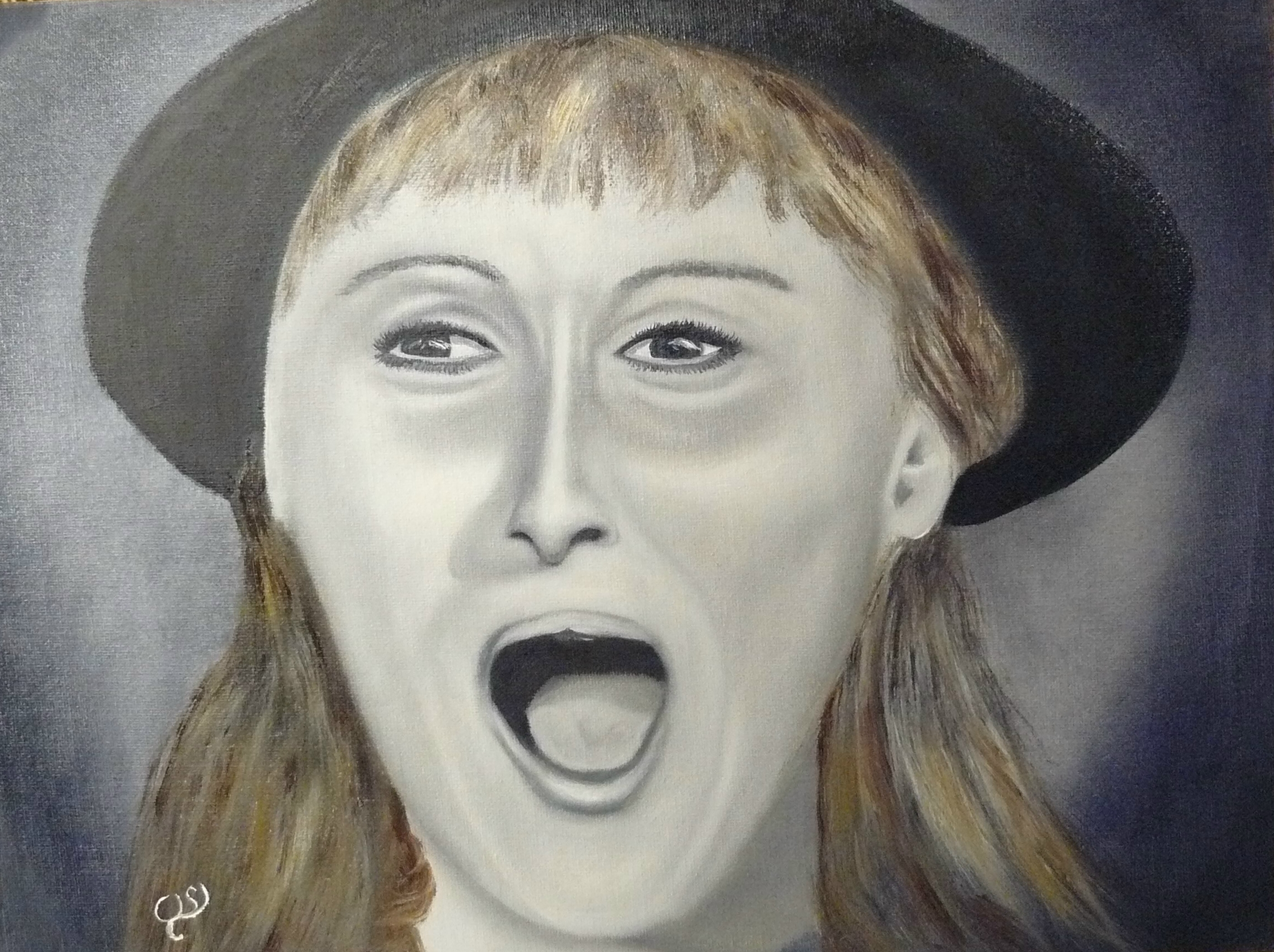 Maryl Streep ur filmen "Sophies val".Olja på duk. 40x30 cm. 