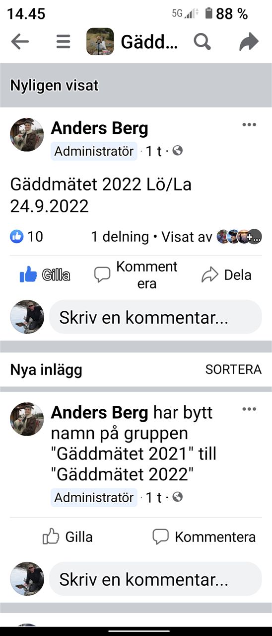 Kom ihåg Gäddmätet på Norra och Södra Vallgrunds fiskevatten.