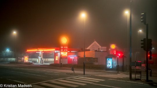 En af de sidste tankstationer