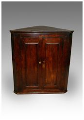 Antique Georgian Elm Corner Cupboard