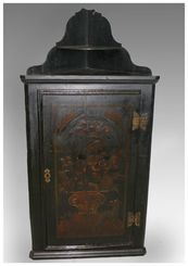 Antique Georgian Japanese Lacquered Corner Cupboard