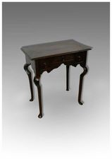Antique Georgian Oak Lowboy on Shepherds Crook Legs