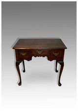 Antique Georgian Walnut Lowboy on Cabriole Legs