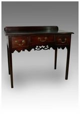 Antique Georgian Mahogany Lowboy with Pierced Fret Work