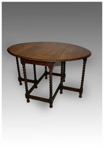 Antique Padauk Wood Gate Leg Table 