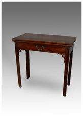 Antique Georgian Fold Over Tea Table in Fruitwood