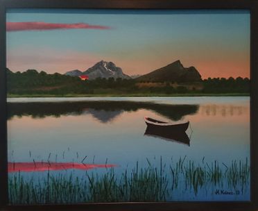 Solnedgang ved Skulbruvatnet