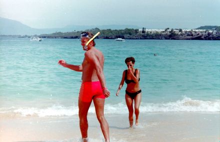 Martine en Jaap in baai