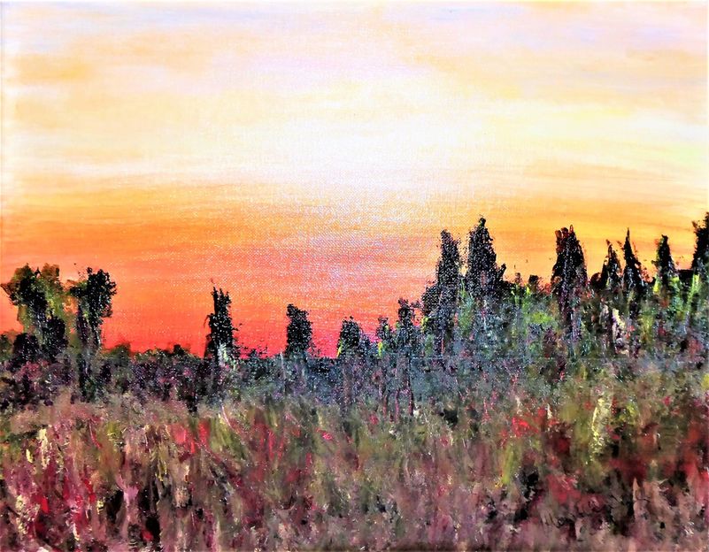 -Titolo: “Al tramonto” 
-Anno: 2021
-Misure: 24x30
-Tecnica: acrilico
-supporto: tela
-Quotazione: € 120,00