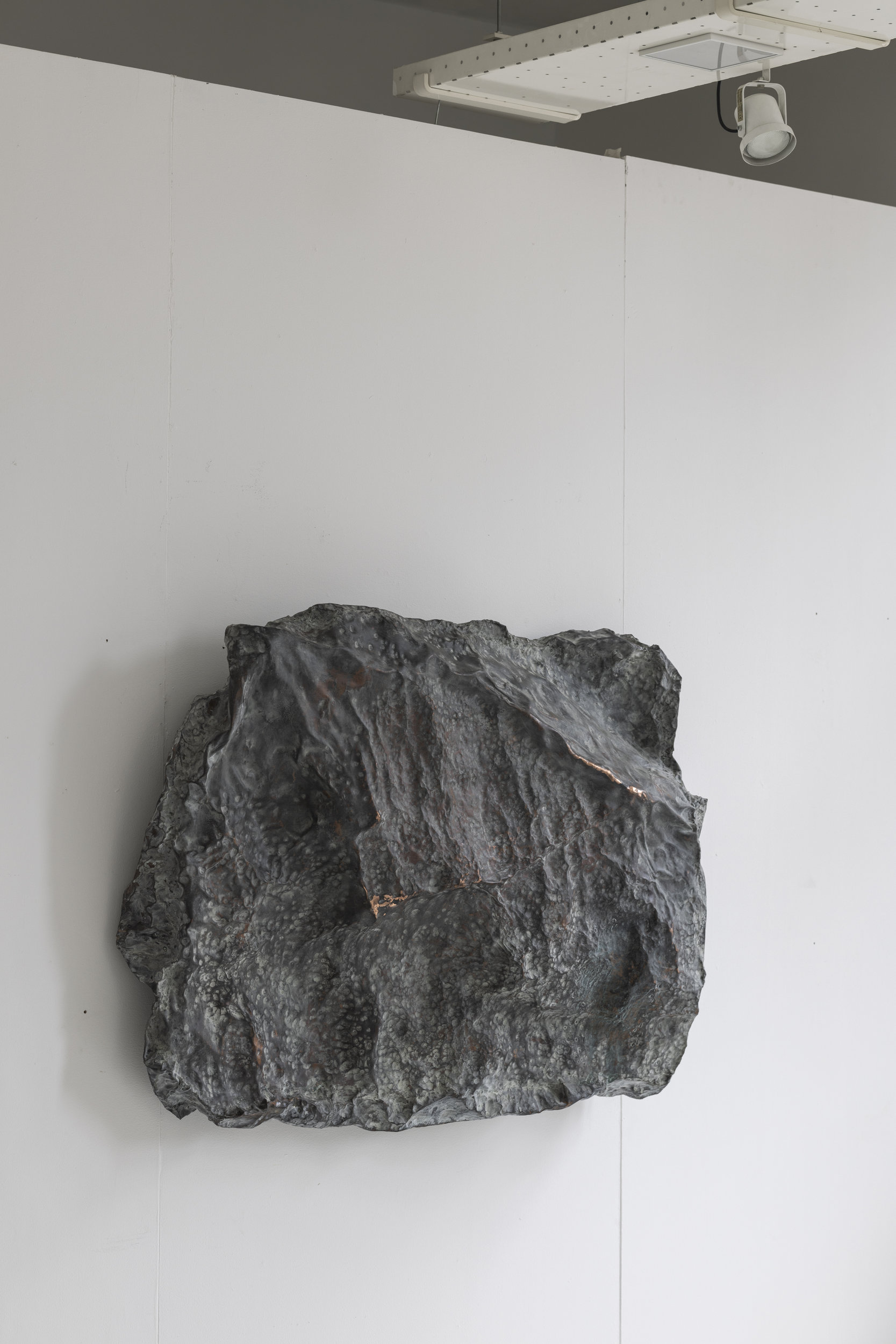 Ain't No Mountain High Enough, contemporary sculpture by Marius Ritiu, hand-hammered copper, 2025