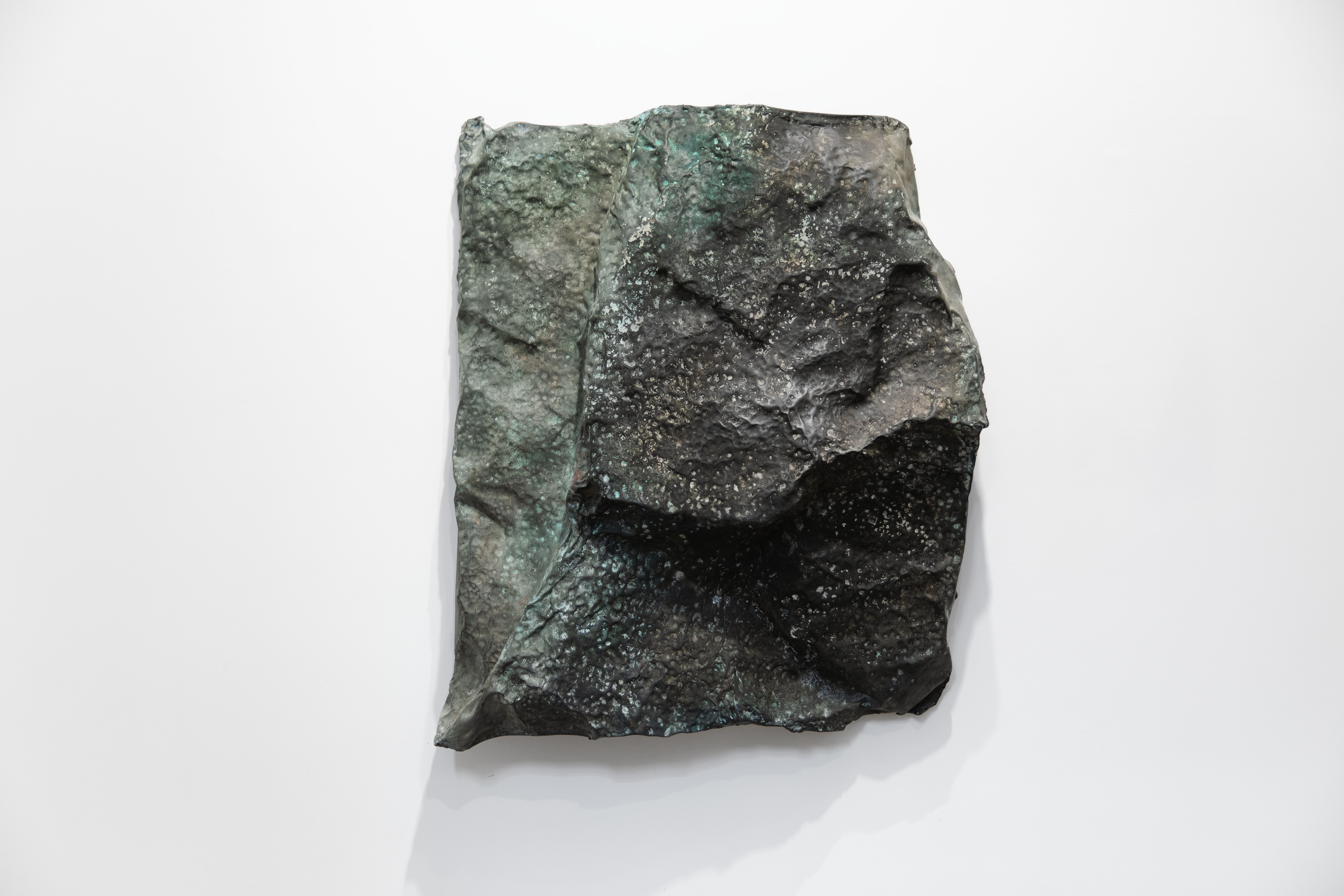 Mini Mountain, Sisyphus, contemporary sculpture by Marius Ritiu, hand-hammered copper, 2023