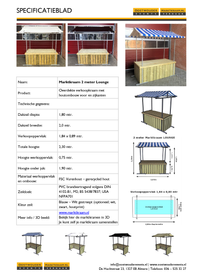 Marktkraam 2 meter LOUNGE specificaties Marktkraam.nl Almere