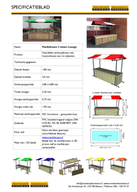 Marktkraam 3 meter LOUNGE specificaties Marktkraam.nl Almere