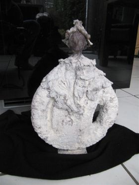 Met diezelfde workshop in 2013 heb ik dit Stone-art beeld gemaakt.