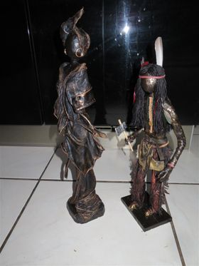 Met de workshop op 10 november hebben Agnes en Ellie deze mooie dame en stoere Indiaan gemaakt. Ik vind ze erg leuk !