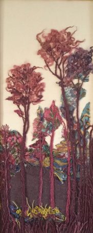 Tall Trees in Purple and Pink aka Hockney