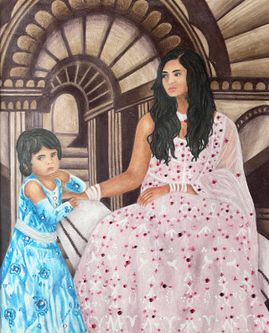 Aishetha Nagabhirava, USA, Back In Time, colored pencils