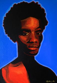 Derrick Ibalai, Kenya, Echoes of the Known, acrylic