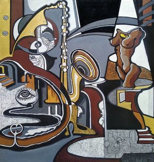 Shyama Panda, India, CRISIS OF LOVE , acrylic