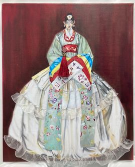 Amber Lee, 14, Japan, Elegance of Tradition, oil