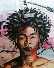 Joan Muema, Black lives matter, acrylic on canvas