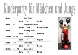 Kinderparty für Mädchen und Jungs Seite 1