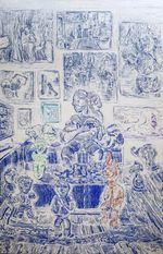 MatWay, Between Cultures, Art About Being An Artist, silver painting