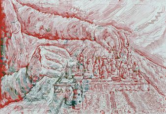 MatWay,Playing Against Oneself, chess, neograttage, white art         