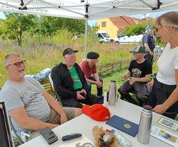 Gemytlig samlingsplats i vårt tält!