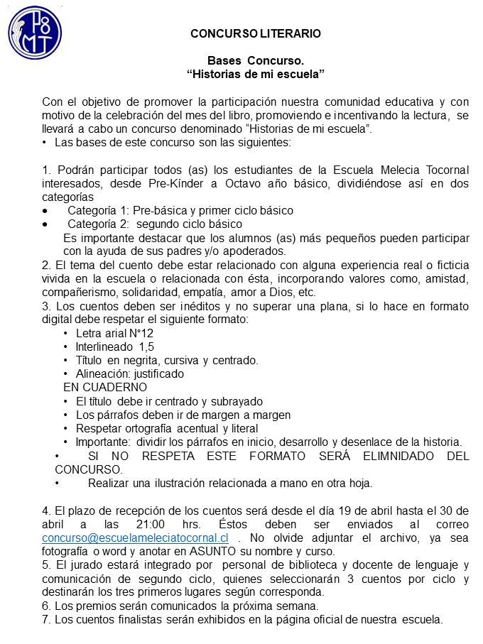 CONCURSO LITERARIO 2021