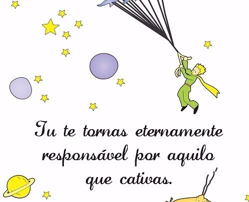 Quando você conquista a amizade ou o amor de uma pessoa você se torna tão importante pra ela que passa a ser responsável por esta pessoa. Devemos ser responsáveis pelos sentimento de quem nos ama.