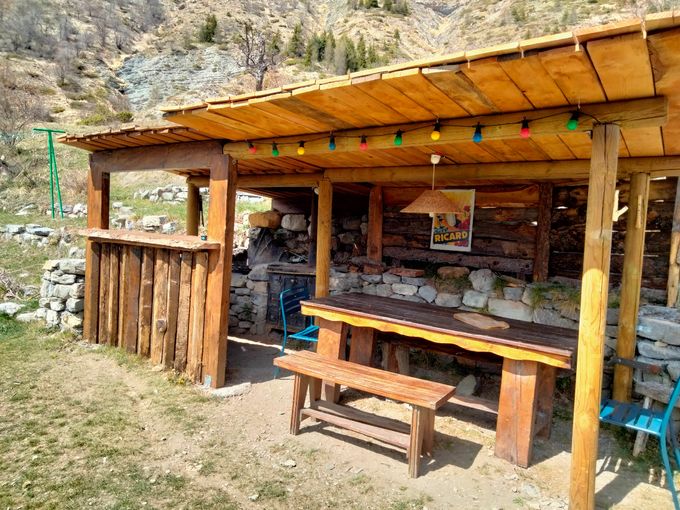 coin barbecue, repas.