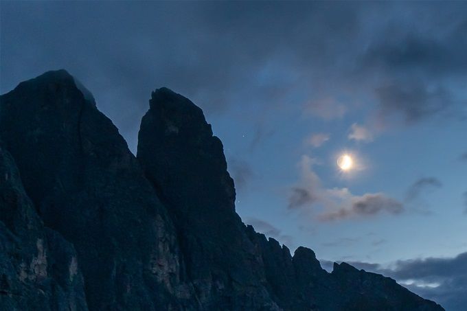 Abendstimmung am Grödner Joch