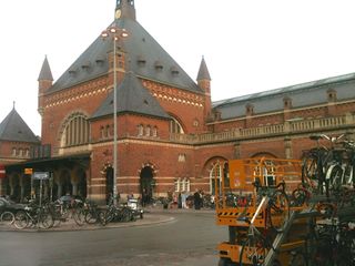 La gare de Copenhaguen et quelques vélos