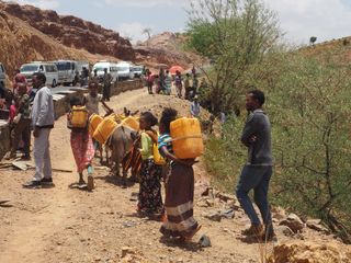 Visiblement l'eau n'arrive pas dans tous les villages