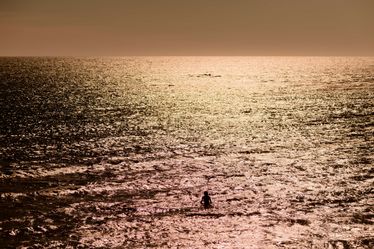 Series ' Ocean Trails' - Last swim before Dusk