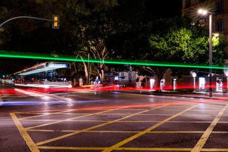 Series ' City Trails ' Light trails