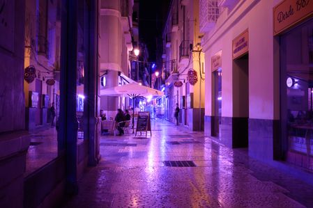 Series ' City Trails ' Purple city