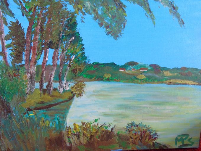 le lac de l'UBY - Acrylique - 55 x 38 cm