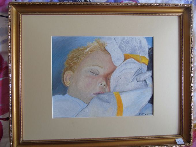 bébé - huile - 42 x 53 cm