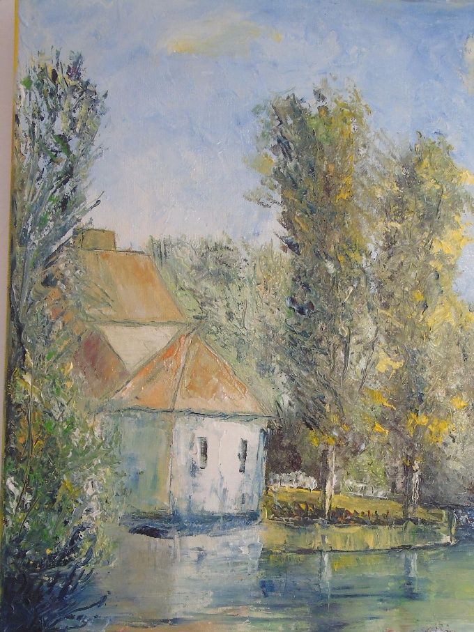 le moulin - huile - 46 x 59 cm