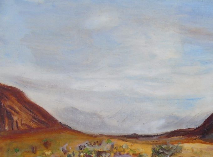 Paysage lunaire - huile - 46 X 60 cm