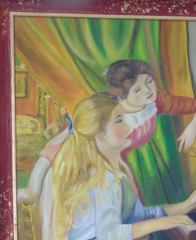 Jeune Fille au piano d'après Renoir - Huile - 61 X 54 cm

POUR FAIRE PLAISIR A CHRISTIANE