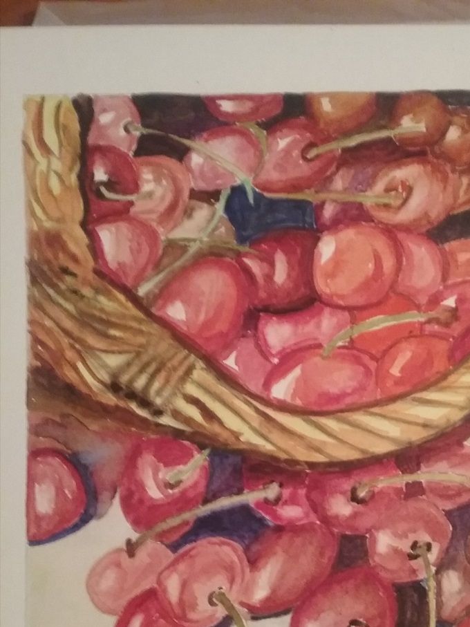 Cerises à l'aquarelle