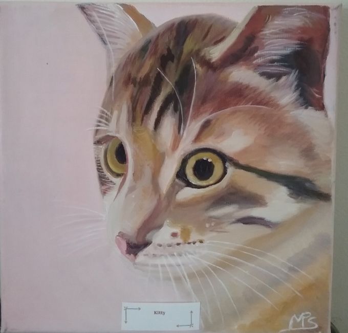 Hello Kitty 2 - acrylique et huile - 30 x 30 cm